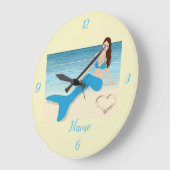 Grande Horloge Ronde Plage Mermaid Valentine Thunder Cove (Angle)
