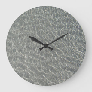 Grande Horloge Ronde Plage Océan Eau Ondes & Sable