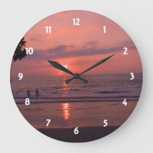 Grande Horloge Ronde Plage romantique Hawaii Sunset Ocean Beach