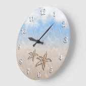 Grande Horloge Ronde Plage Starfish (Angle)