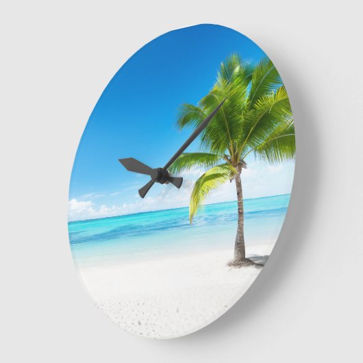 Grande Horloge Ronde Plage tropicale Belle Vue (Angle)