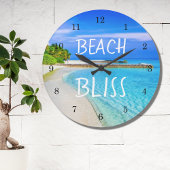 Grande Horloge Ronde Plage tropicale Bliss