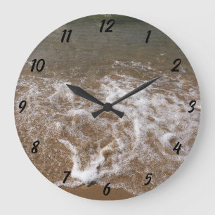 Grande Horloge Ronde Plage tropicale océan vagues de mer Photo Paysage 