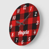 Grande Horloge Ronde Plaid (Angle)