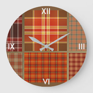 Grande Horloge Ronde Plaids mixtes
