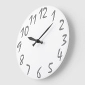 Grande Horloge Ronde plain handriting numwall clock (Angle)