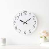 Grande Horloge Ronde plain handriting numwall clock (Maison)