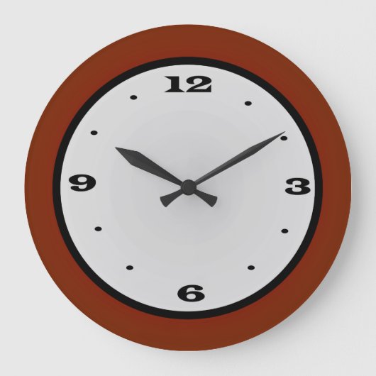 Grande Horloge Ronde Plain Red White Black>Kitchen Clock (Recto)