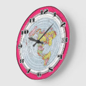 Grande Horloge Ronde Plan Map of the World (Angle)