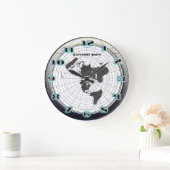 Grande Horloge Ronde Plan Map of the World (Maison)