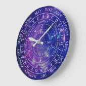 Grande Horloge Ronde Planche Pendulaire Diviser Jeu Espace pourpre (Angle)