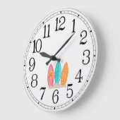 Grande Horloge Ronde Planches de surf (Angle)