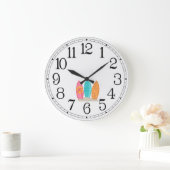 Grande Horloge Ronde Planches de surf (Maison)