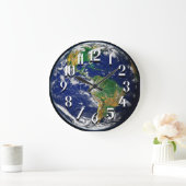 Grande Horloge Ronde Planet Earth Wall Clock (Maison)