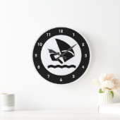 Grande Horloge Ronde Planque de Wall Clock (Maison)