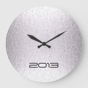 Grande Horloge Ronde Plaque de métal d'or blanc