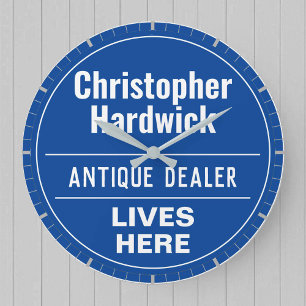 Grande Horloge Ronde Plaque murale de style grossiste d'antiquités amus