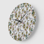 Grande Horloge Ronde Playing Cards Kings Layered, Wall Clock (Angle)