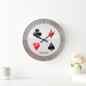 Grande Horloge Ronde Playing Cards Suits (Maison)