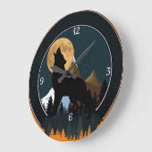 Grande Horloge Ronde Pleine lune de Howling Wolf (Angle)