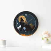 Grande Horloge Ronde Pleine lune de Howling Wolf (Maison)