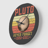 Grande Horloge Ronde pluto NEVER FORGET (Angle)