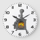 Grande Horloge Ronde Poêle à bois (Recto)