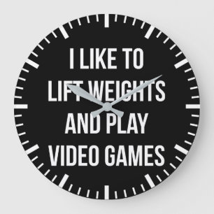 Grande Horloge Ronde Poids de levage et jeux vidéo - entraînement de je