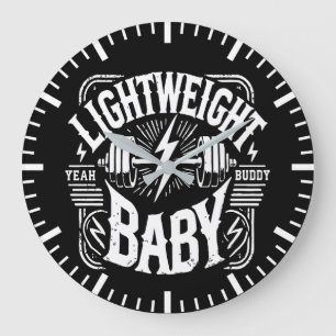 Grande Horloge Ronde Poids léger bébé - Bodybuilding Gym Motivational