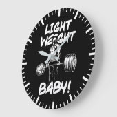 Grande Horloge Ronde Poids léger bébé - Gym entraînement Motivationnel (Angle)