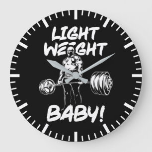 Grande Horloge Ronde Poids léger bébé - Gym entraînement Motivationnel