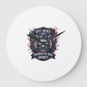 Grande Horloge Ronde Poids lourd de camion monstre de crâne tout terrai