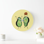 Grande Horloge Ronde Poignée verte de stand d'applaudissements amusant (Maison)