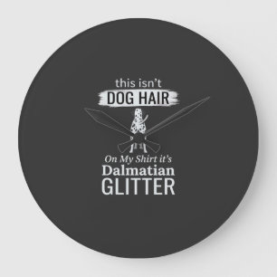 Grande Horloge Ronde Poils de chien dalmate pailletés drôle d'animal