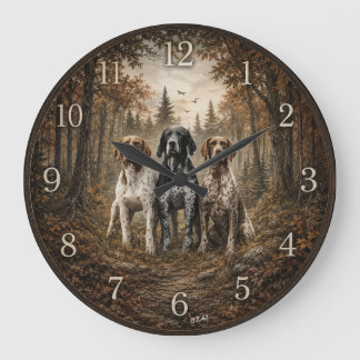Grande Horloge Ronde Pointer allemand à poil court 