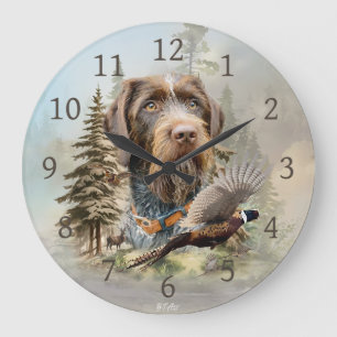 Grande Horloge Ronde Pointer allemand à poil dur