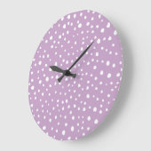 Grande Horloge Ronde Points Dalmatiens Lilac, Points Dalmatiens, Pots D (Angle)