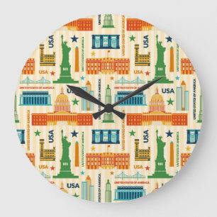 Grande Horloge Ronde Points de repère des Etats-Unis d'Amérique