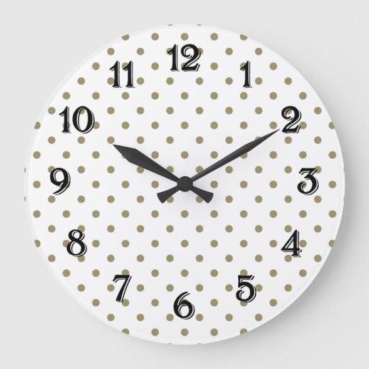 Grande Horloge Ronde Points dorés chic (Recto)