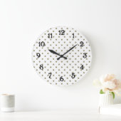 Grande Horloge Ronde Points dorés chic (Maison)