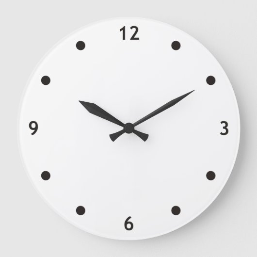 Grande Horloge Ronde Points et chiffres de l'horloge - timbre blanc (Recto)