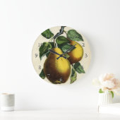 Grande Horloge Ronde Poires d'or (Maison)