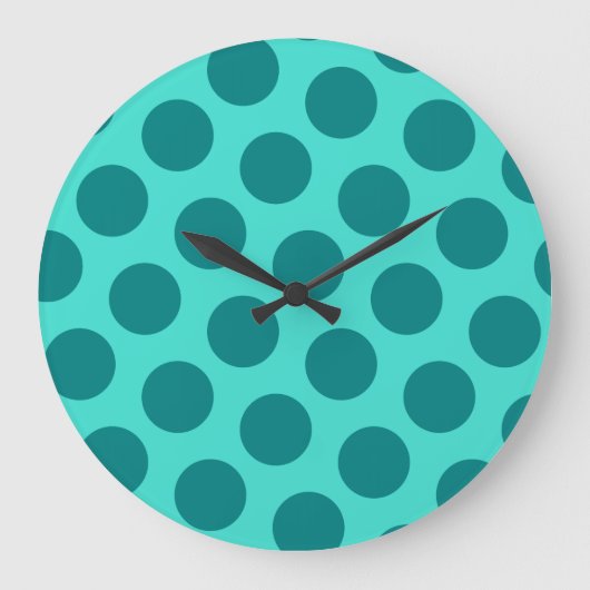 Grande Horloge Ronde Pois Turquoises (Recto)