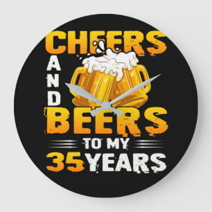 Grande Horloge Ronde Poison de Cheers et Beers
