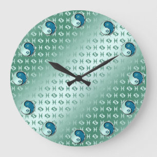 Grande Horloge Ronde Poissons les Poissons