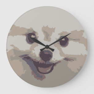GRANDE HORLOGE RONDE POIVRE CHIEN