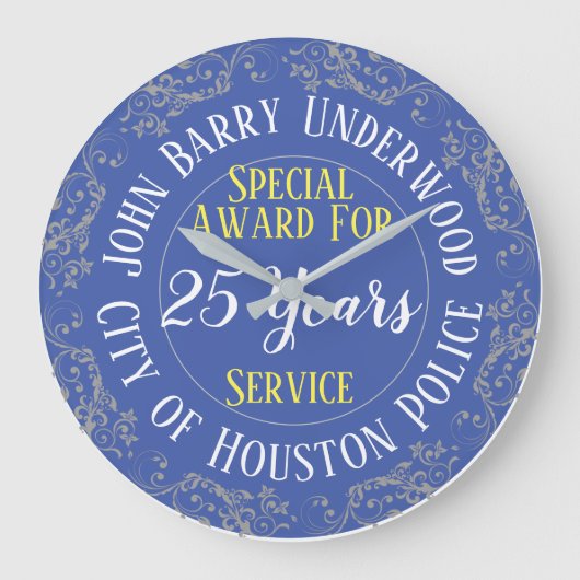 Grande Horloge Ronde Police Long Service Award de l'Année Served (Recto)