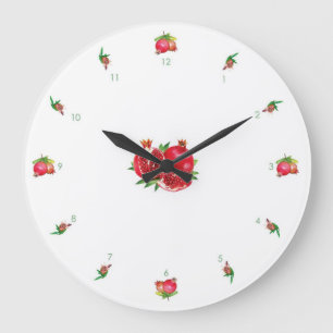 Grande Horloge Ronde Pomegranate V1 Wall Clock