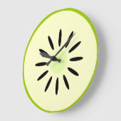 Grande Horloge Ronde Pomme Granny Smith (Angle)