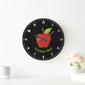Grande Horloge Ronde Pomme rouge (Maison)